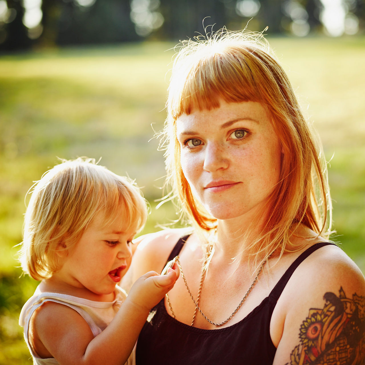 Young mother and child